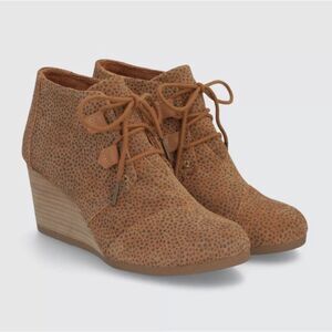 Womens TOMS Kala Tan Mini Cheetah Suede Booties Boot NWT multiple sizes